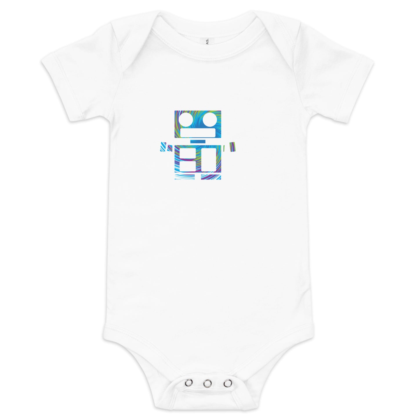 Tie Dye Bot - Black Onesie (Infant)