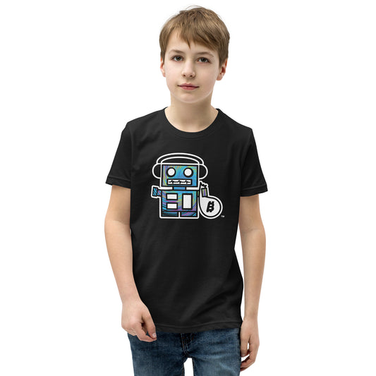 Tie Dye Bot - Black Unisex T-shirt (Youth)